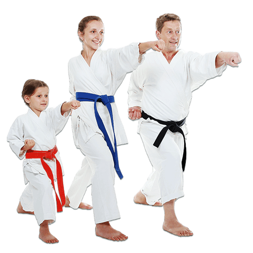 Martial Arts Lessons for Families in Danvers MA - Man and Daughters Family Punching Together